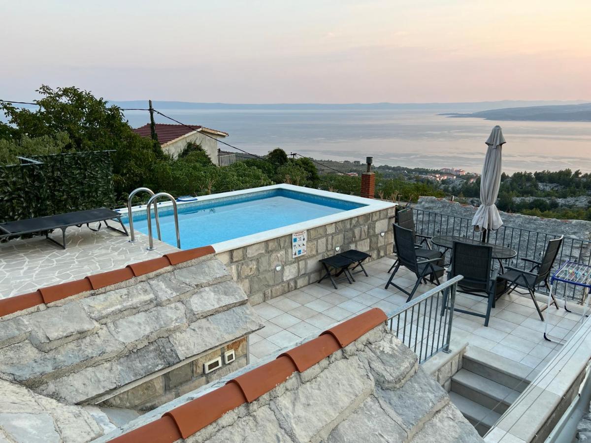 Villa Kristina - Ferienhaus Baska Voda - Topici, Private Outdoor Swimmingpool, Wifi Exteriör bild